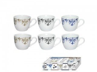 TAZZINE CAFFE' SENZA PIATTINO KASAVIVA DECORO AMALFI X 6