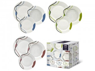 SERVIZIO PIATTI 9 PZ. KASAVIVA DECORO COLOR SPOT