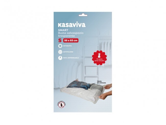 BUSTA SACCHETTO SALVASPAZIO SOTTOVUOTO KASAVIVA SMART CM 50X65