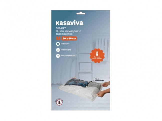 BUSTA SACCHETTO SALVASPAZIO SOTTOVUOTO KASAVIVA SMART CM 60X80
