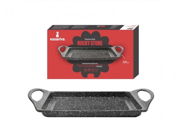 BISTECCHIERA ROCKYSTONE INDUCTION PIASTRA GRILL CM. 45X27
