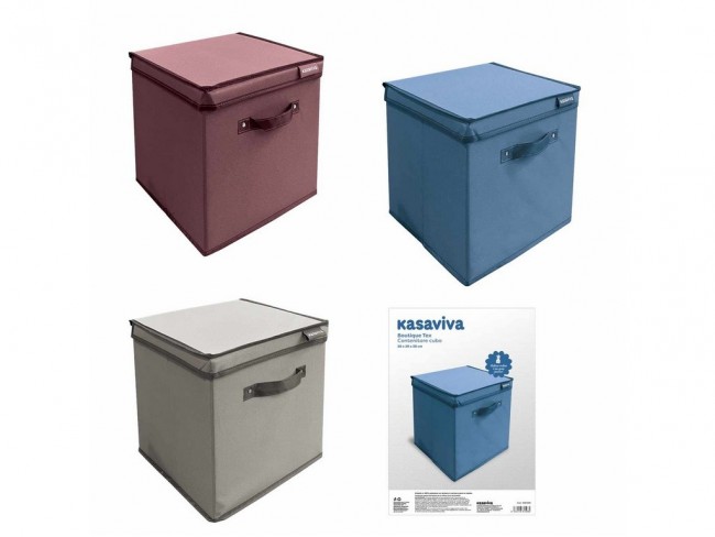 SCATOLA BIANCHERIA BOUTIQUE TEX CUBO CM. 30X30X30