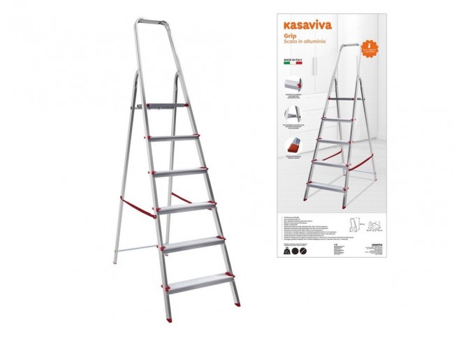 SCALA ALLUMINIO GRIP KASAVIVA 6 GRADINI