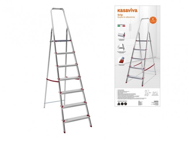 SCALA ALLUMINIO GRIP KASAVIVA 7 GRADINI