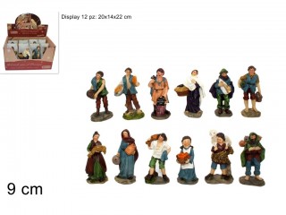 PRESEPE PASTORI PLASTICA CM. 9