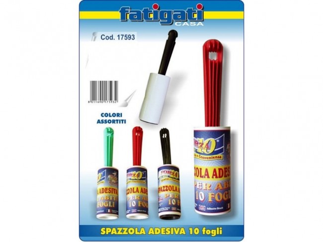 SPAZZOLA ABITI ADESIVA FATIGATI 10 FOGLI
