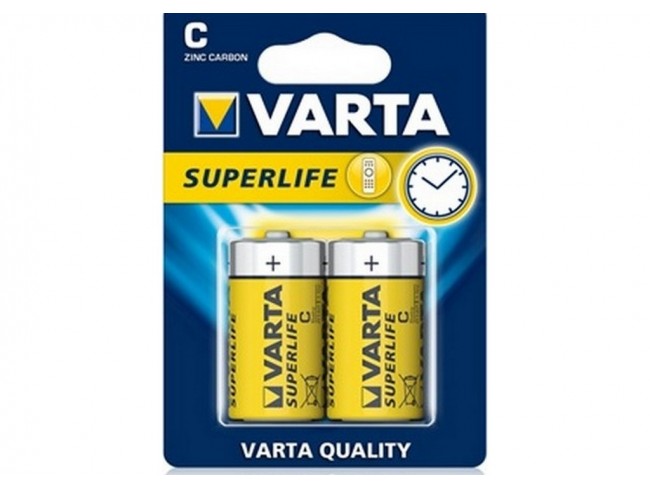 BATTERIA PILA VARTA ZINCO CARBONE 1/2 TORCIA BLISTER 2 PZ.