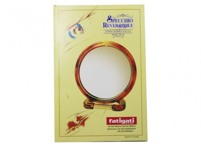 SPECCHIETTO REVERSIBILE TONDO FATIGATI CM. 16