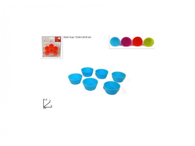 FORMINE DOLCI SILICONE PICCOLE TONDE SET 6 PZ.