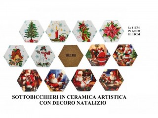 SOTTOBICCHIERE NATALIZIO ESAGONALE GIARDINI DI MARZO