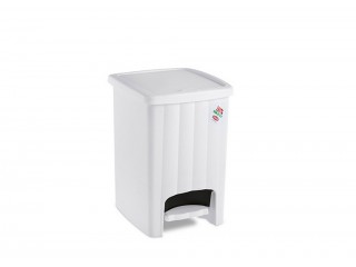 PATTUMIERA A PEDALE STEFANPLAST MARGHERITA LT. 20 BIANCO