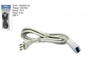 PROLUNGA CAVO ELETTRICO MT. 3 SPINA 16 AMPERE