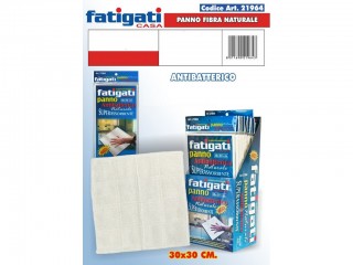 PANNO FATIGATI FIBRA NATURALE ANTIBATTERICO CM. 30X30