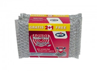 SPUGNE ARIX MASTERCLEAN SILVER CON ANTIBATTERICO PZ 2+1