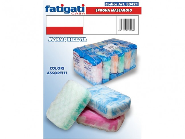 SPUGNA BAGNO FATIGATI MARMORIZZATA MASSAGGIO