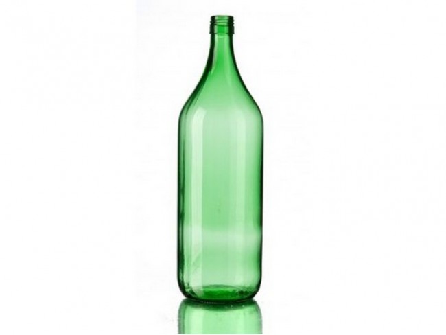 BOTTIGLIA VETRO OLIO CON TAPPO LT. 2 VERDE