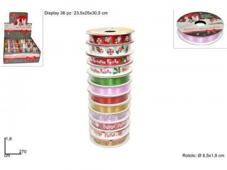 NATALE NASTRO STRETTO CM. 1.6 X 2.7 MT.