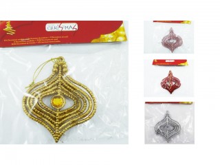 NATALE PENDENTE GLITTERATO 10 CM.