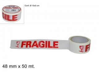 NASTRO ADESIVO SCRITTA FRAGILE 48 MM. X 50 MT.