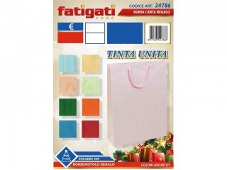 BORSA CARTA REGALO MEDIA TINTA UNITA CM. 29X38X9