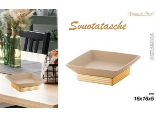 GIARDINI DI MARZO LINEA CHIARA SVUOTATASCHE QUADRATO ORO
