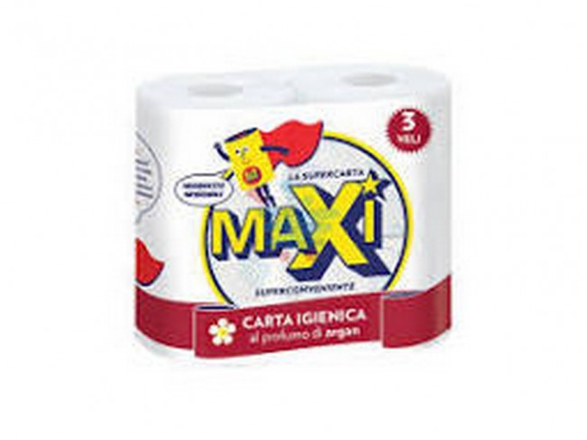 CARTA IGIENICA MAXI 4 ROTOLI PROFUMATA ARGAN