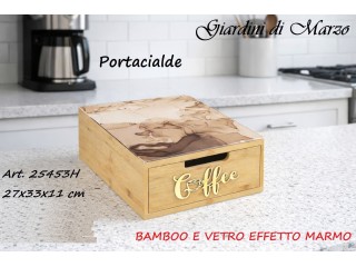 PORTACIALDE BAMBOO GIARDINI DI MARZO EFFETTO MARMO TORTORA
