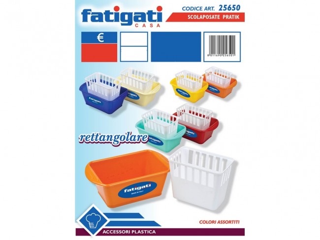 SCOLAPOSATE PLASTICA RETTANGOLARE FATIGATI