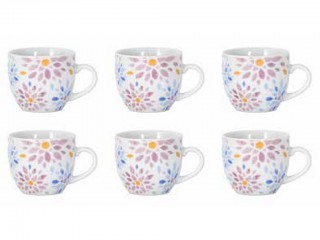 TAZZINE CAFFE' SENZA PIATTINO BORELLA DECORO SAINT TROPEZ X 6