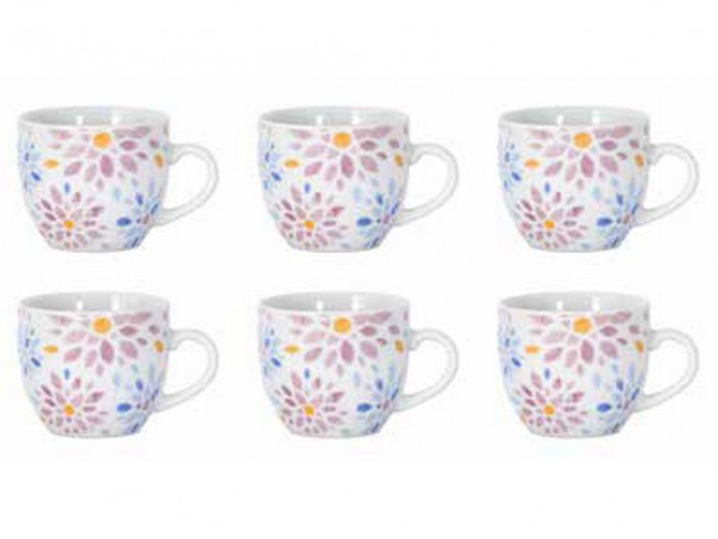 TAZZINE CAFFE' SENZA PIATTINO BORELLA DECORO SAINT TROPEZ X 6