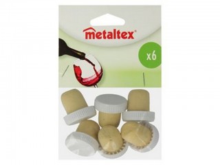 TAPPI SUGHERO TESTA PLASTICA METALTEX CONF. 6 PZ.