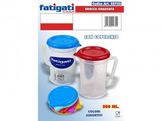 CARAFFA FATIGATI GRADUATA CON COPERCHIO LT. 0.500