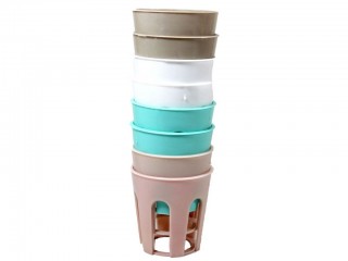 REGGIBICCHIERE PORTABICCHIERE PLASTICA SET 8 PZ.