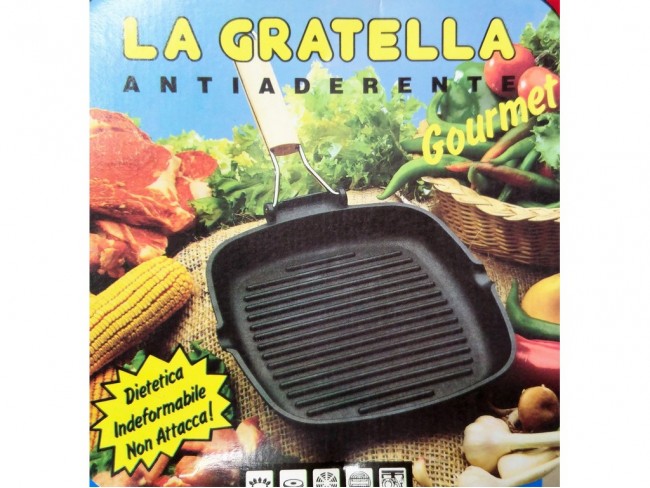 BISTECCHIERA ANTIADERENTE LA GRATELLA QUADRA CM. 26X26 RISOLI'