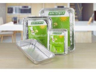 CONTENITORI VASCHETTE TEGLIE ALLUMINIO MONOUSO FORMA PLUMCAKE X 3 PZ.