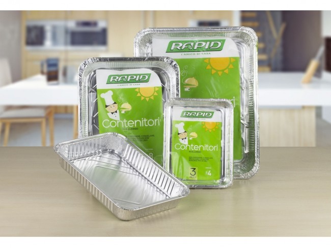 CONTENITORI VASCHETTE TEGLIE ALLUMINIO MONOUSO FORMA PLUMCAKE X 3 PZ.