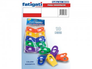 CHIUDIPACCHI PINZA PLASTICA 10 PZ.