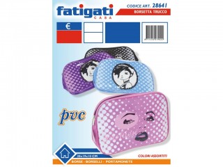BORSETTA TRUCCO PVC FATIGATI