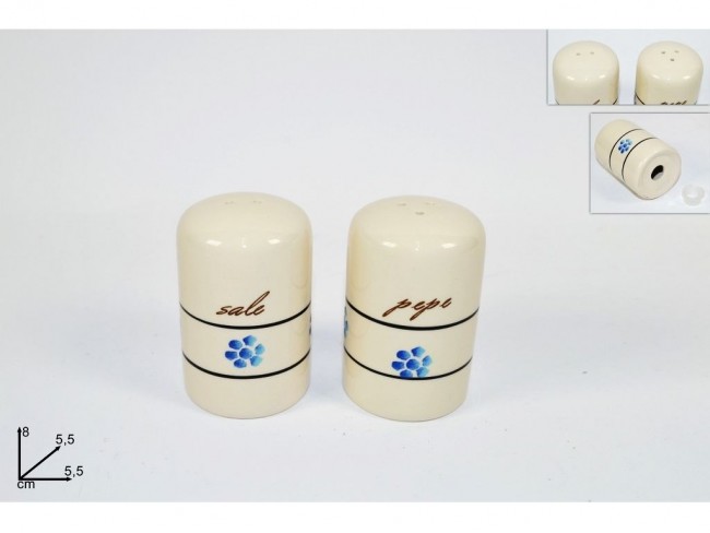 SALE E PEPE CERAMICA DECORATA DUE ESSE