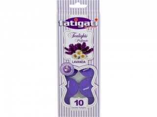 CANDELE TEALIGHTPROFUMATE FATIGATI LAVANDA 10 PZ.
