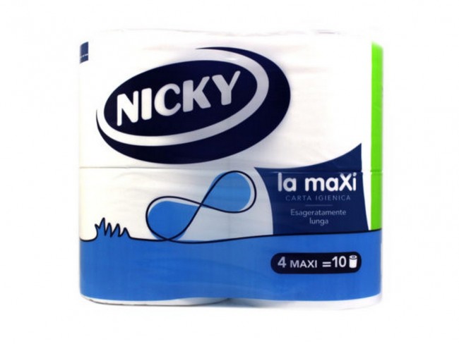 CARTA IGIENICA NICKY LA MAXI 4 ROTOLI