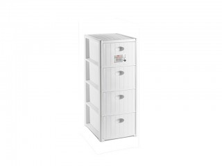 CASSETTIERA STEFANPLAST ELEGANCE SLIM 4 CASSETTI BIANCA