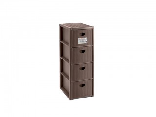 CASSETTIERA STEFANPLAST ELEGANCE SLIM 4 CASSETTI TORTORA