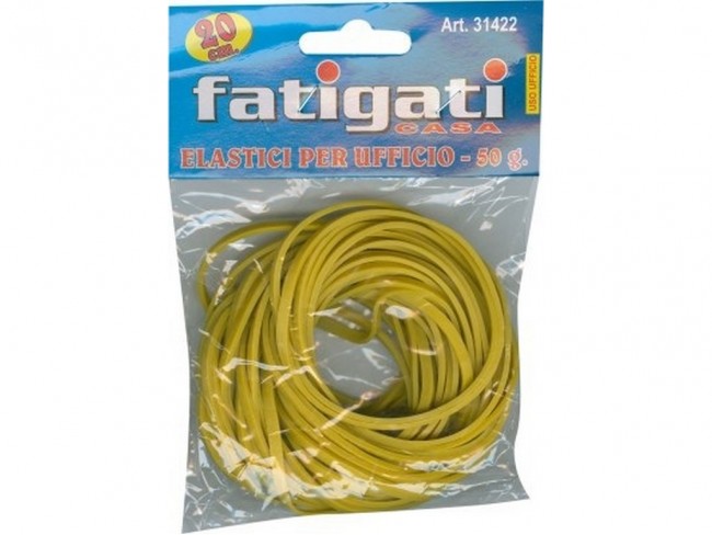 ELASTICI PER UFFICIO 20 CM. BUSTA 50 GRAMMI