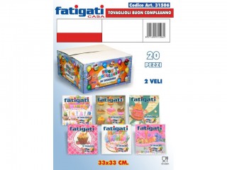 TOVAGLIOLI BUON COMPLEANNO 20 PZ.