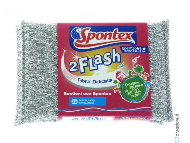 SPUGNE SPONTEX FIBRA DELICATA FLASH 2 PZ.
