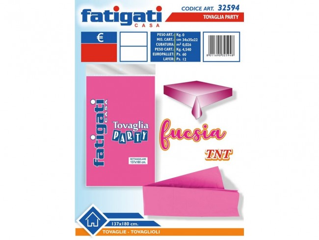 TOVAGLIA PARTY CM. 137X180 FUCSIA