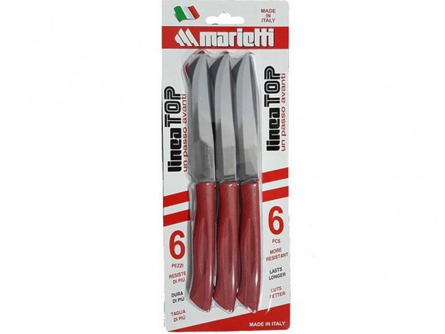 COLTELLI MARIETTI BISTECCA TOP 6 PZ ROSSO