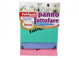 PANNO FATIGATI TUTTOFARE MULTICOLOR 3 PZ. CM. 36X40
