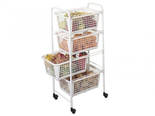 CARRELLO PORTAVERDURE METALTEX MIAMI 4 RIPIANI